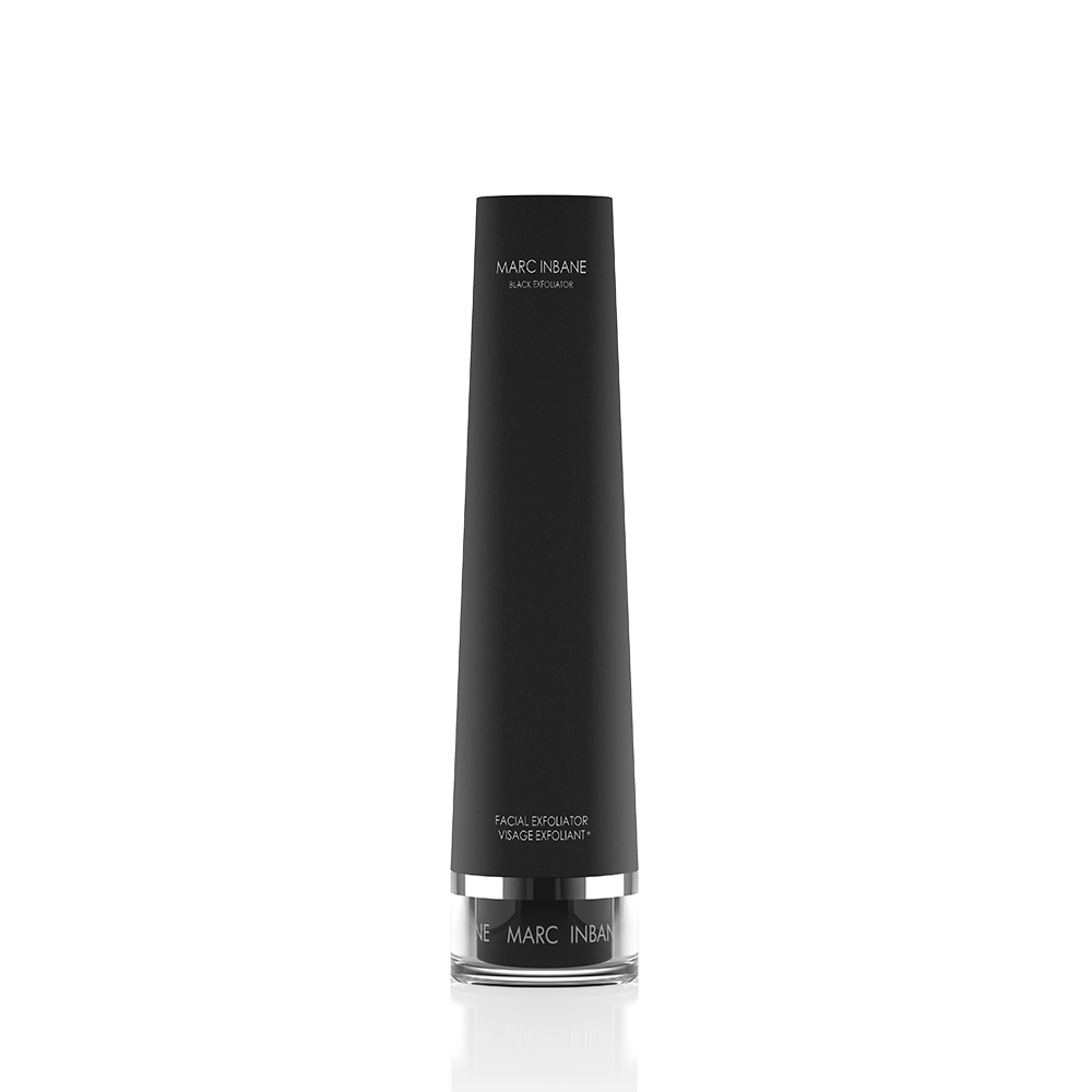 Marc Inbane Black Exfoliator i svart elegant förpackning, ansiktspeeling som djuprengör och ger friskare hud.