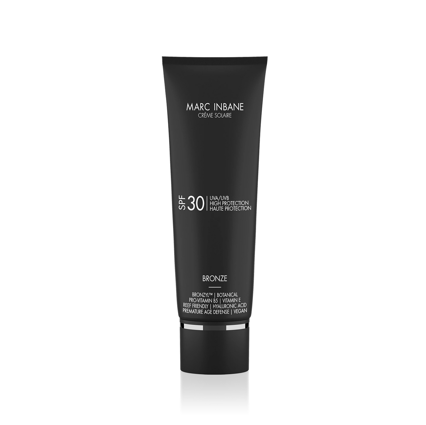 Marc Inbane Crème Solaire Bronze SPF30 – solkräm med hög UVA/UVB-skyddsnivå och brunton.