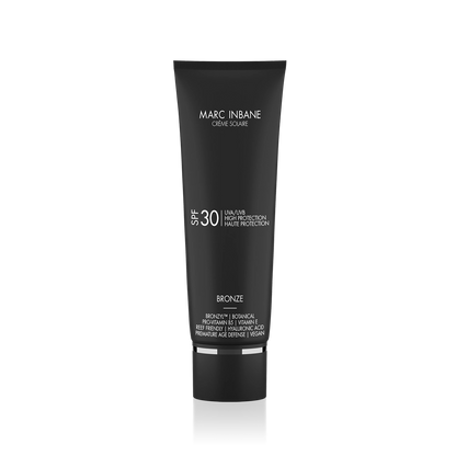 Marc Inbane Crème Solaire Bronze SPF30 – solkräm med hög UVA/UVB-skyddsnivå och brunton.