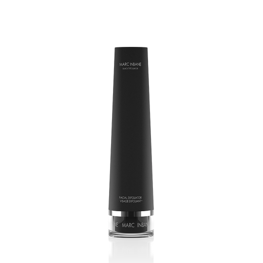 Marc Inbane Black Exfoliator i svart elegant förpackning, ansiktspeeling som djuprengör och ger friskare hud.